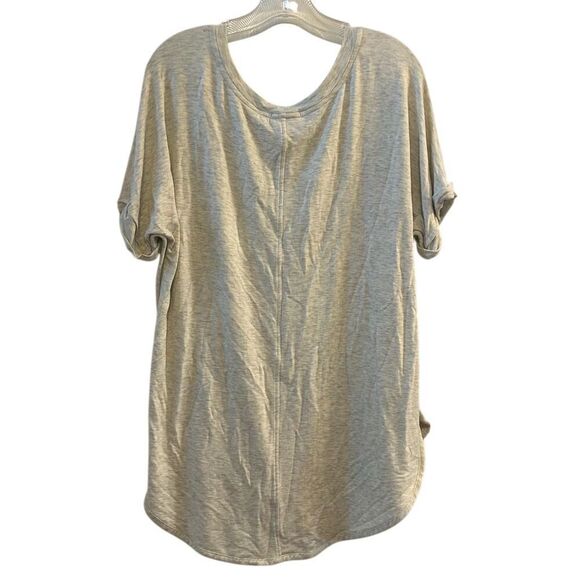 Matty M Women's XL Gray Short Sleeve Hi-Lo Casual Top - Picture 13 of 15